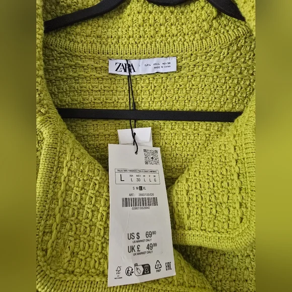 Zara Textured Green Jacket - Picture 2 of 2